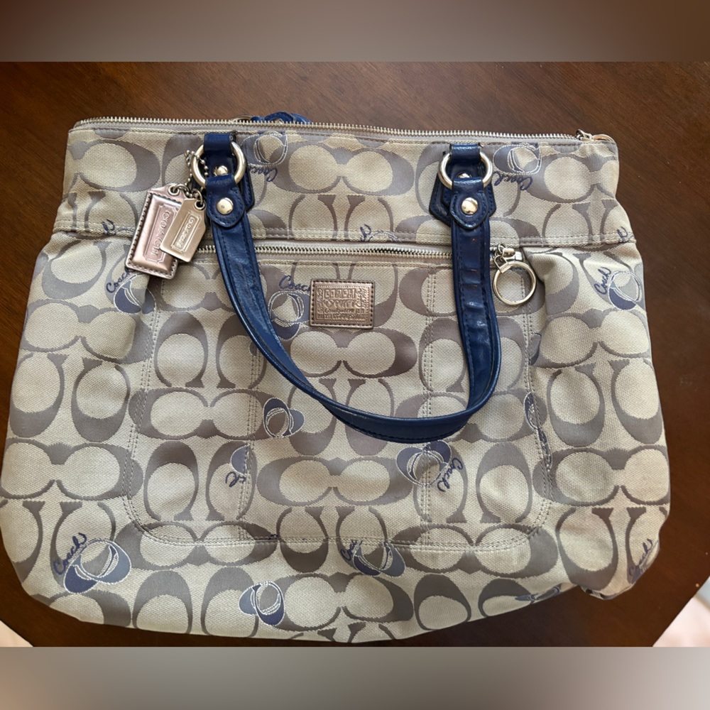 Coach Poppy Signature Graffiti Tote Bag